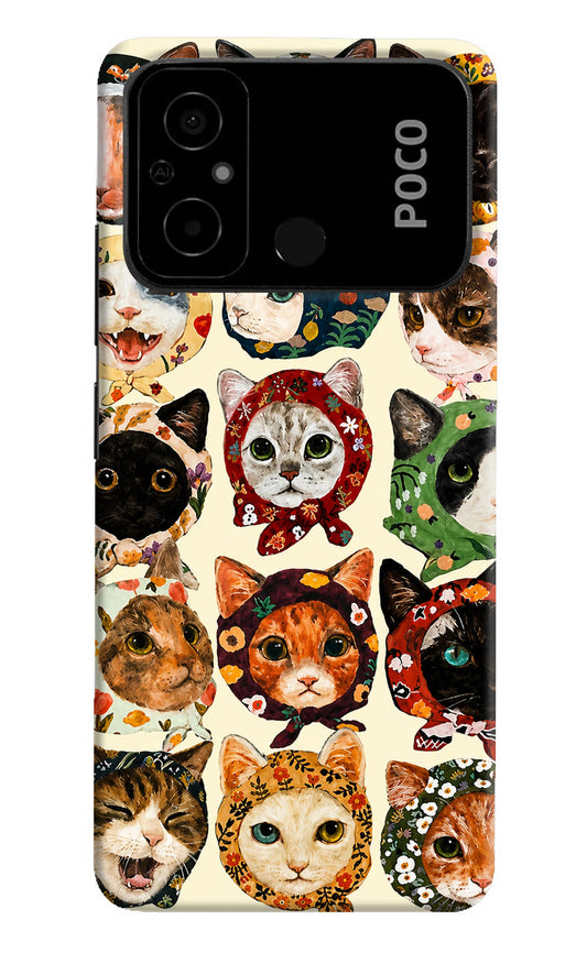 Cool Cat Poco C55 Hard Case Back Cover by Casekaro