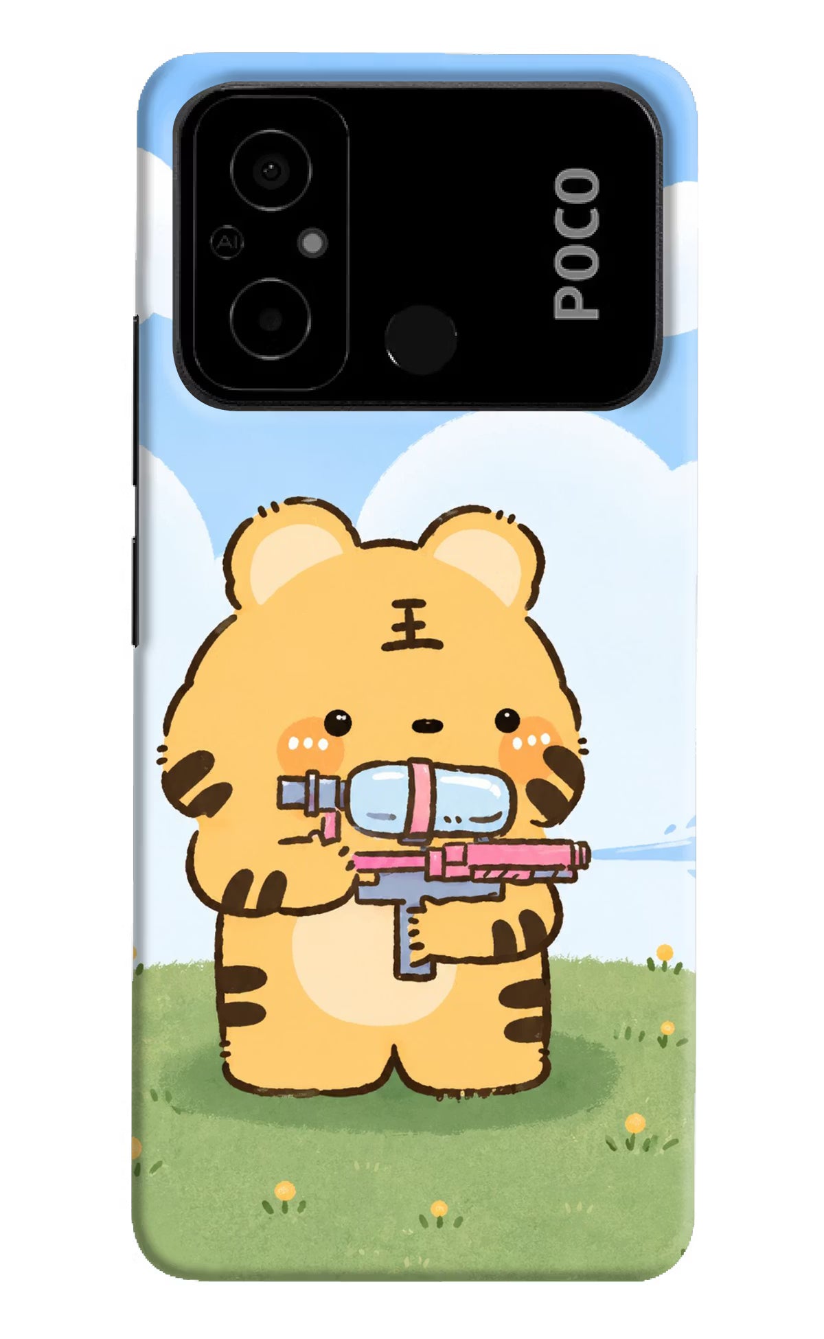 Tiger Treat Poco C55 Back Cover