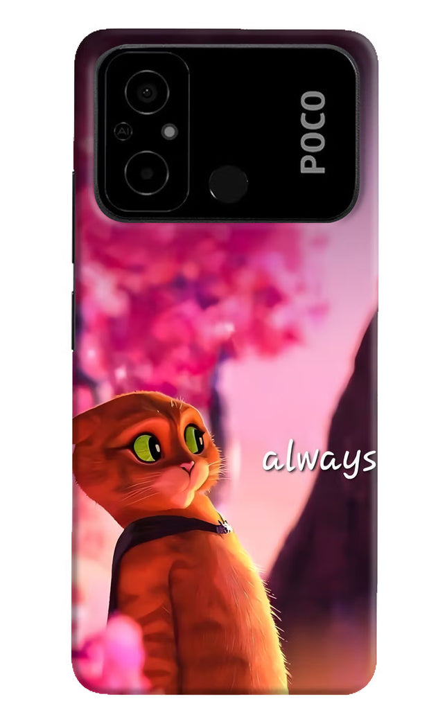 Always Cat Poco C55 Hard Case Back Cover by Casekaro