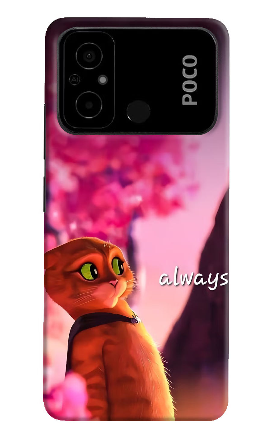 Always Cat Poco C55 Back Cover, Hard case