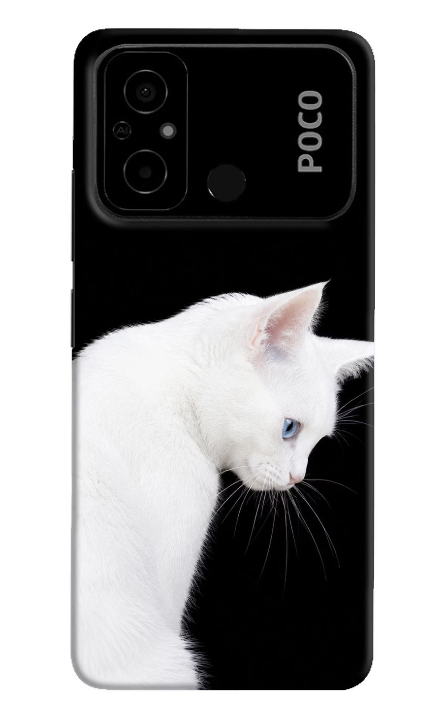 Snow Gaze Poco C55 Back Cover, Hard case