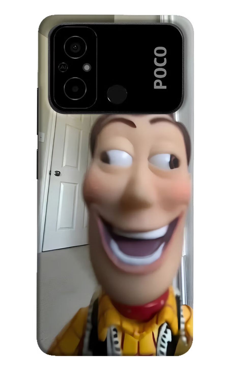Side Eye Woody Poco C55 Back Cover, Hard case