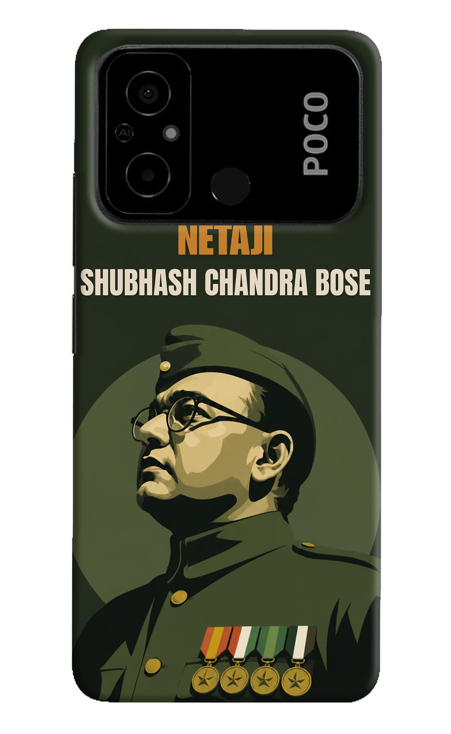Netaji Legacy Poco C55 Back Cover, Hard case