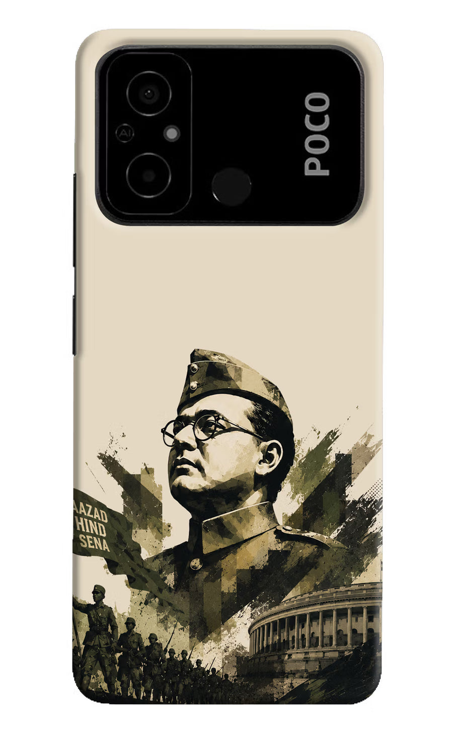 Netaji Rising Poco C55 Back Cover, Hard case