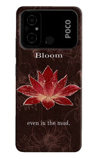 Bloom Poco C55 Hard Case Back Cover by Casekaro