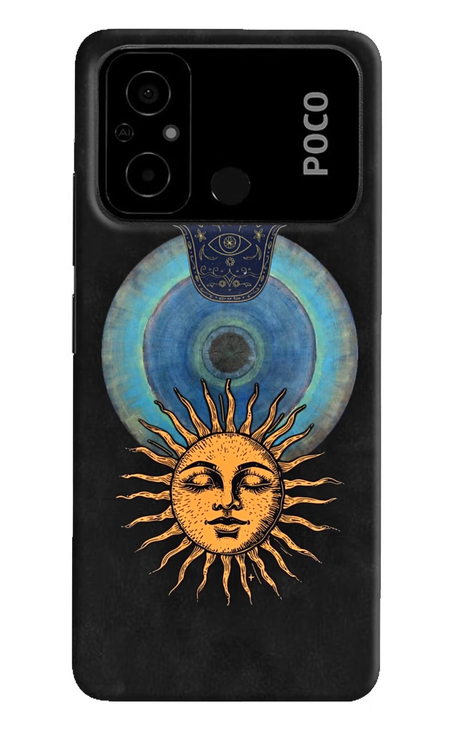 Divine Sun Poco C55 Back Cover, Hard case