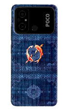 Koi Blue Poco C55 Back Cover