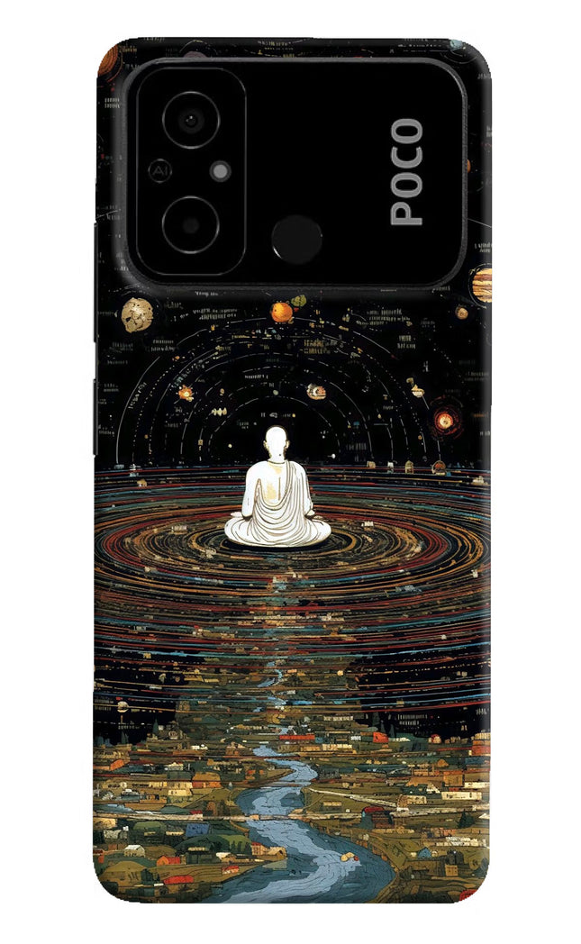 Space Monk Poco C55 Hard Case Back Cover by Casekaro