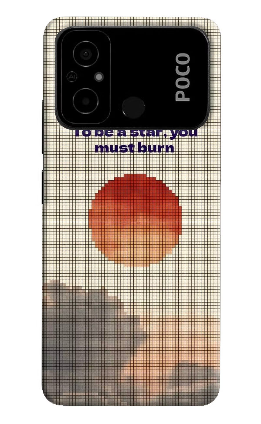 Pixel Sun Poco C55 Back Cover, Hard case
