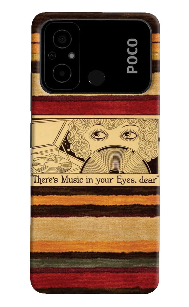 Vinyl Stripes Poco C55 Hard Case Back Cover by Casekaro