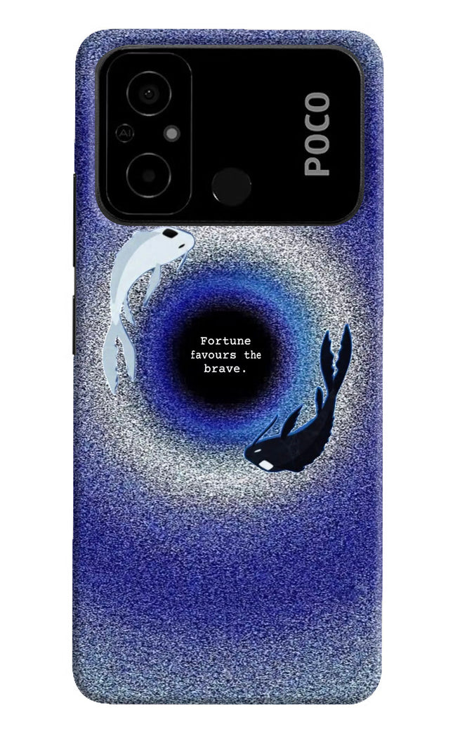 Dark Koi Poco C55 Hard Case Back Cover by Casekaro