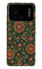 Green Pataka Poco C55 Hard Case Back Cover by Casekaro