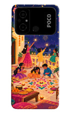 Diwali Night Poco C55 Hard Case Back Cover by Casekaro