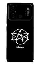Atheist Symbol Poco C55 Hard Case Back Cover by Casekaro