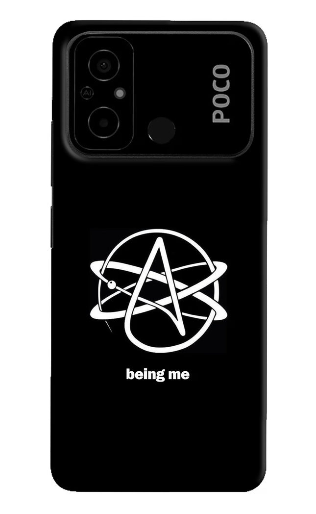 Atheist Symbol Poco C55 Hard Case Back Cover by Casekaro