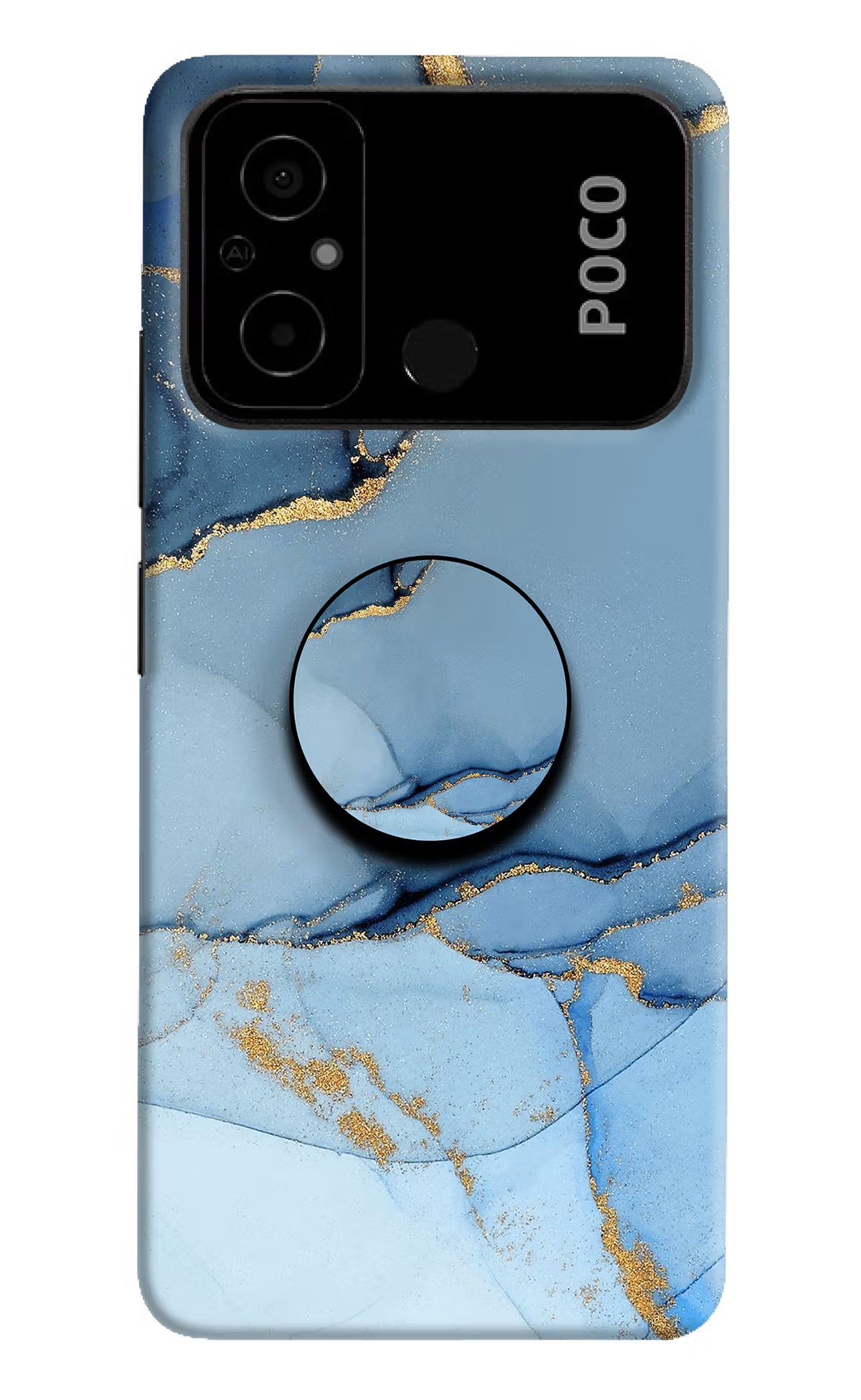 Blue Marble Poco C55 Pop Case by Casekaro