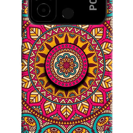 Mandala Poco C55 Pop Case by Casekaro