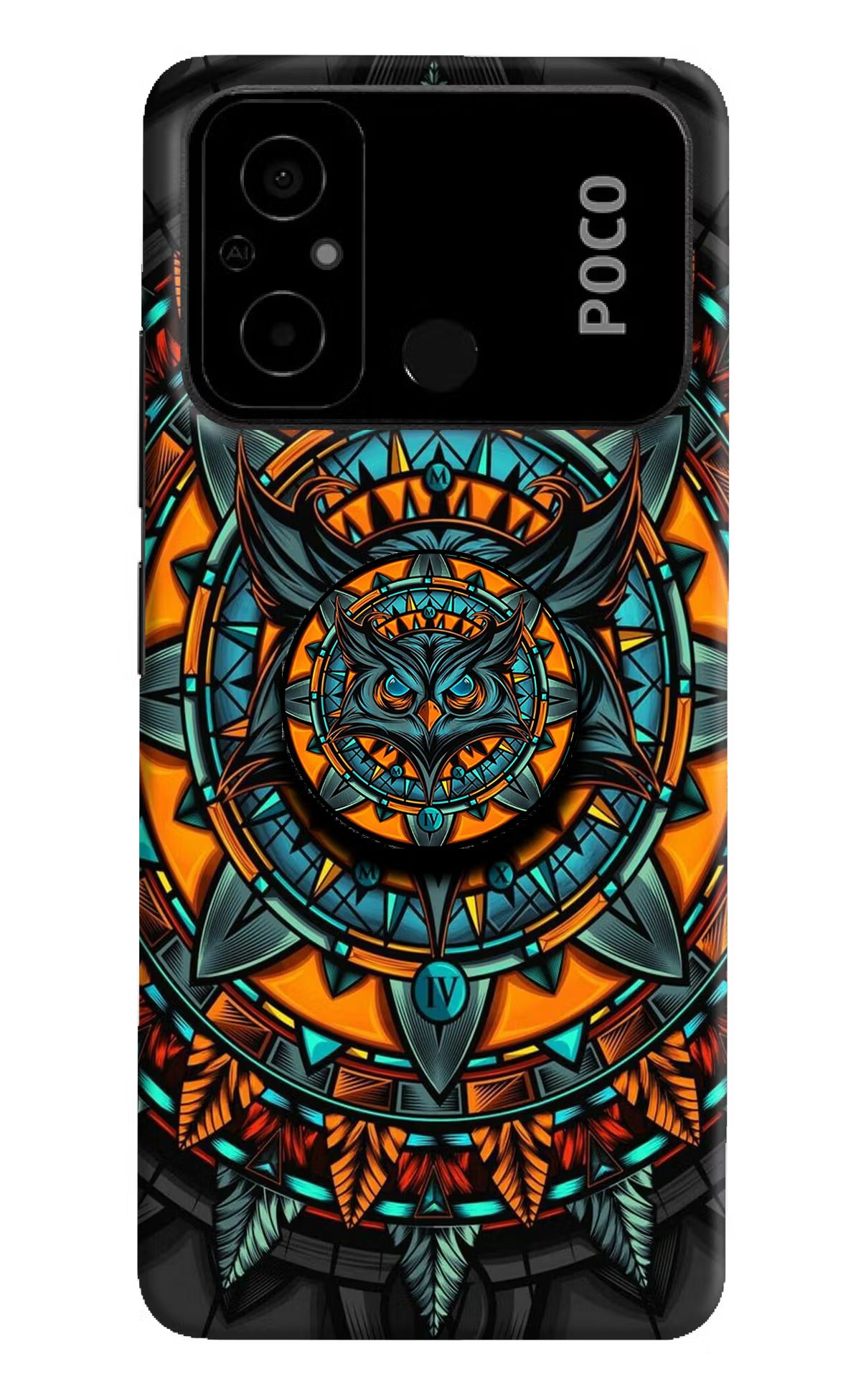 Angry Owl Poco C55 Pop Case by Casekaro