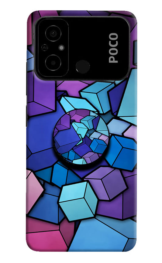 Cubic Abstract Poco C55 Pop Case by Casekaro