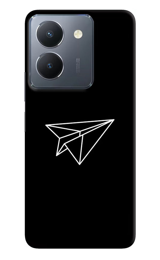 Paper Plane White Vivo Y36 Hard Case Back Cover by Casekaro