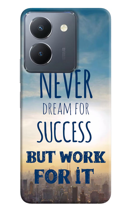 Never Dream For Success But Work For It Vivo Y36 Hard Case Back Cover by Casekaro