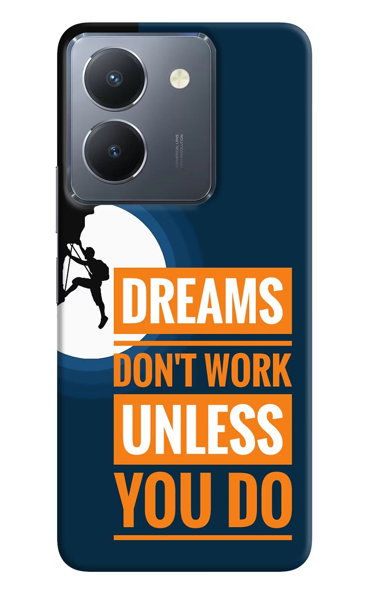 Dreams Don’T Work Unless You Do Vivo Y36 Hard Case Back Cover by Casekaro