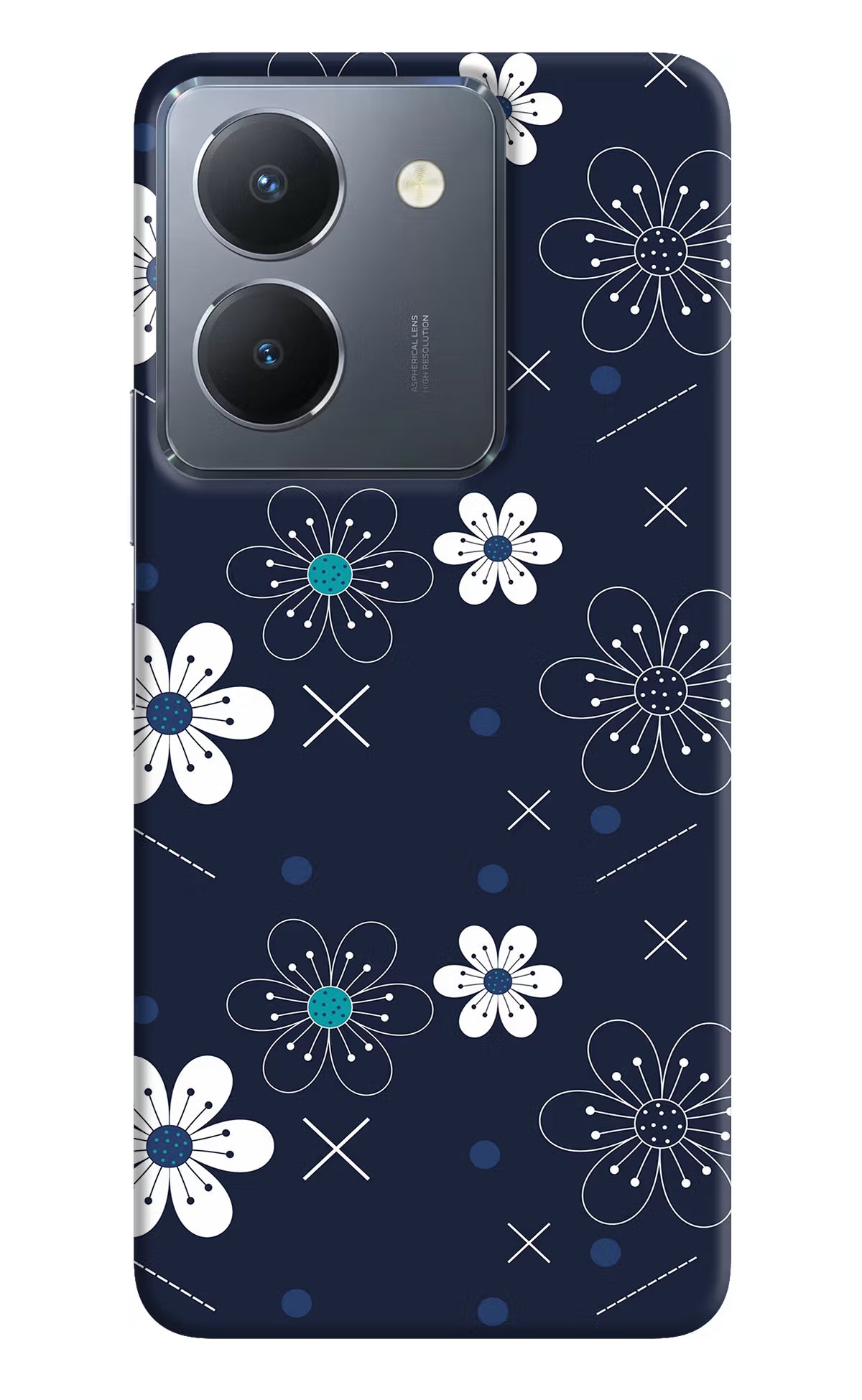 Flowers Vivo Y36 Hard Case Back Cover by Casekaro