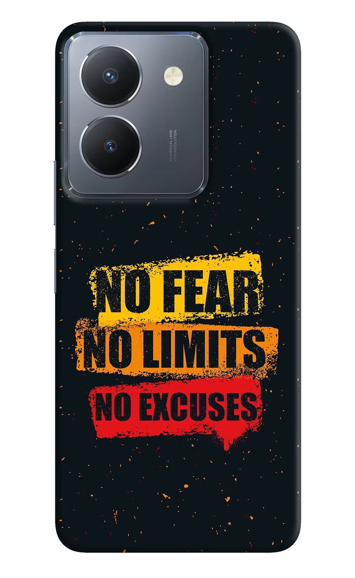 No Fear No Limits No Excuse Vivo Y36 Hard Case Back Cover by Casekaro