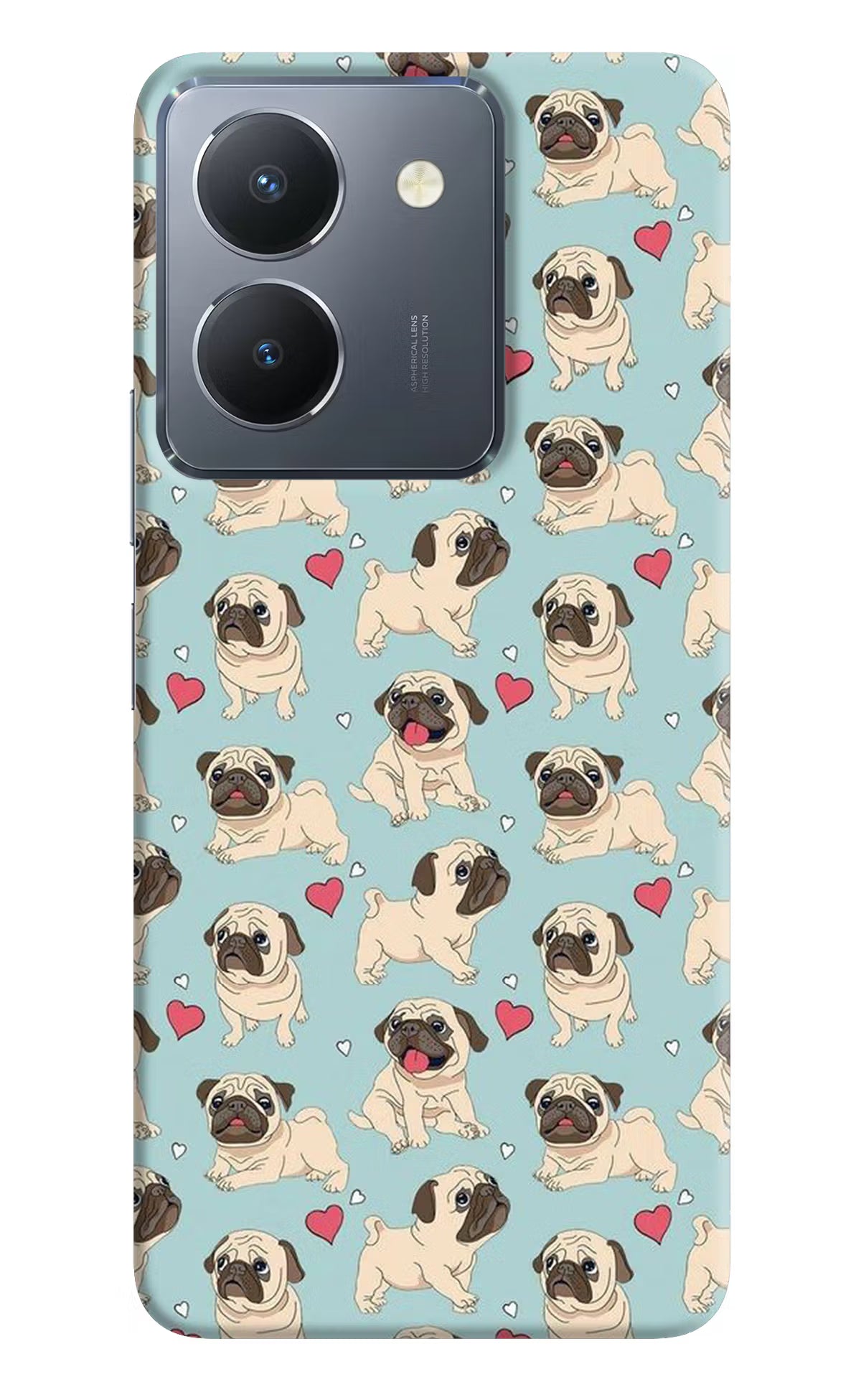 Pug Dog Vivo Y36 Hard Case Back Cover by Casekaro