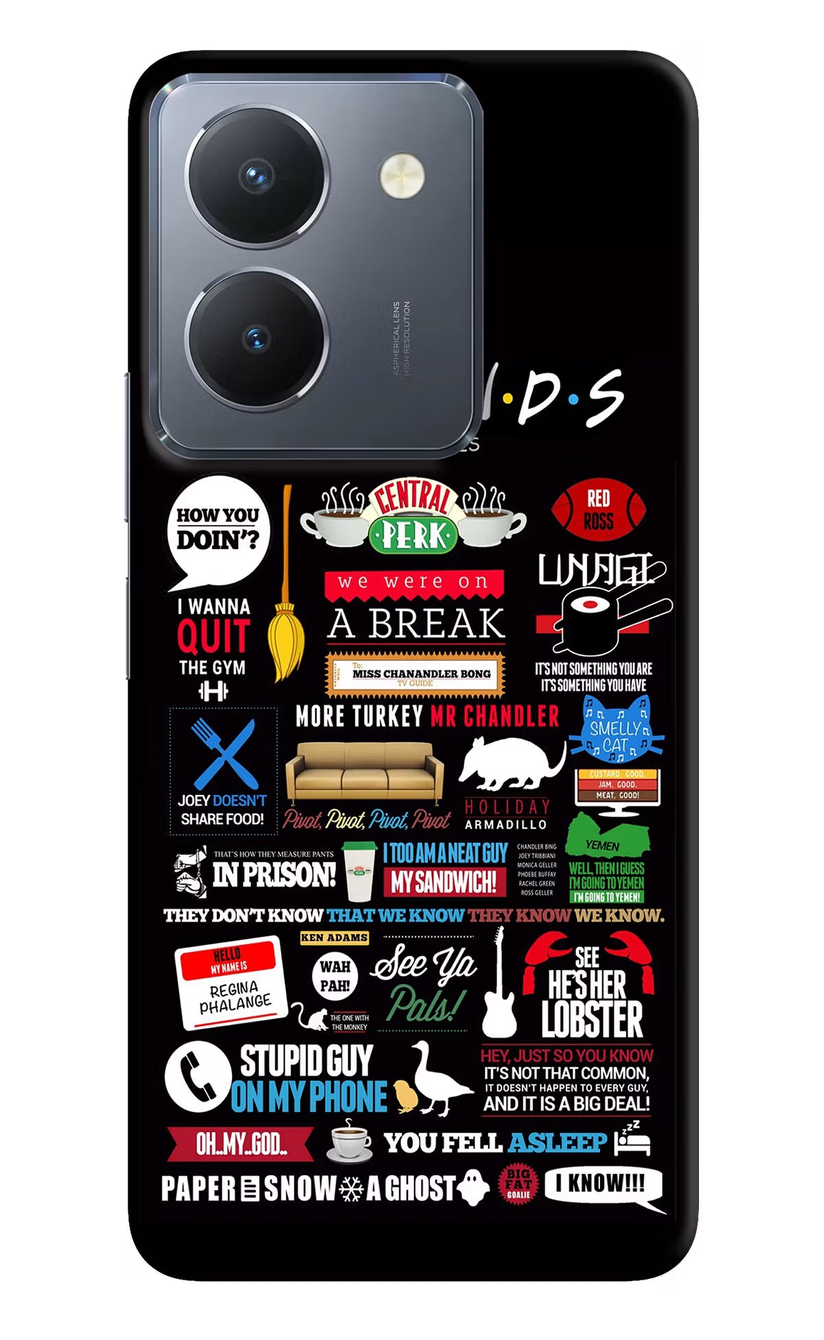 FRIENDS Vivo Y36 Hard Case Back Cover by Casekaro