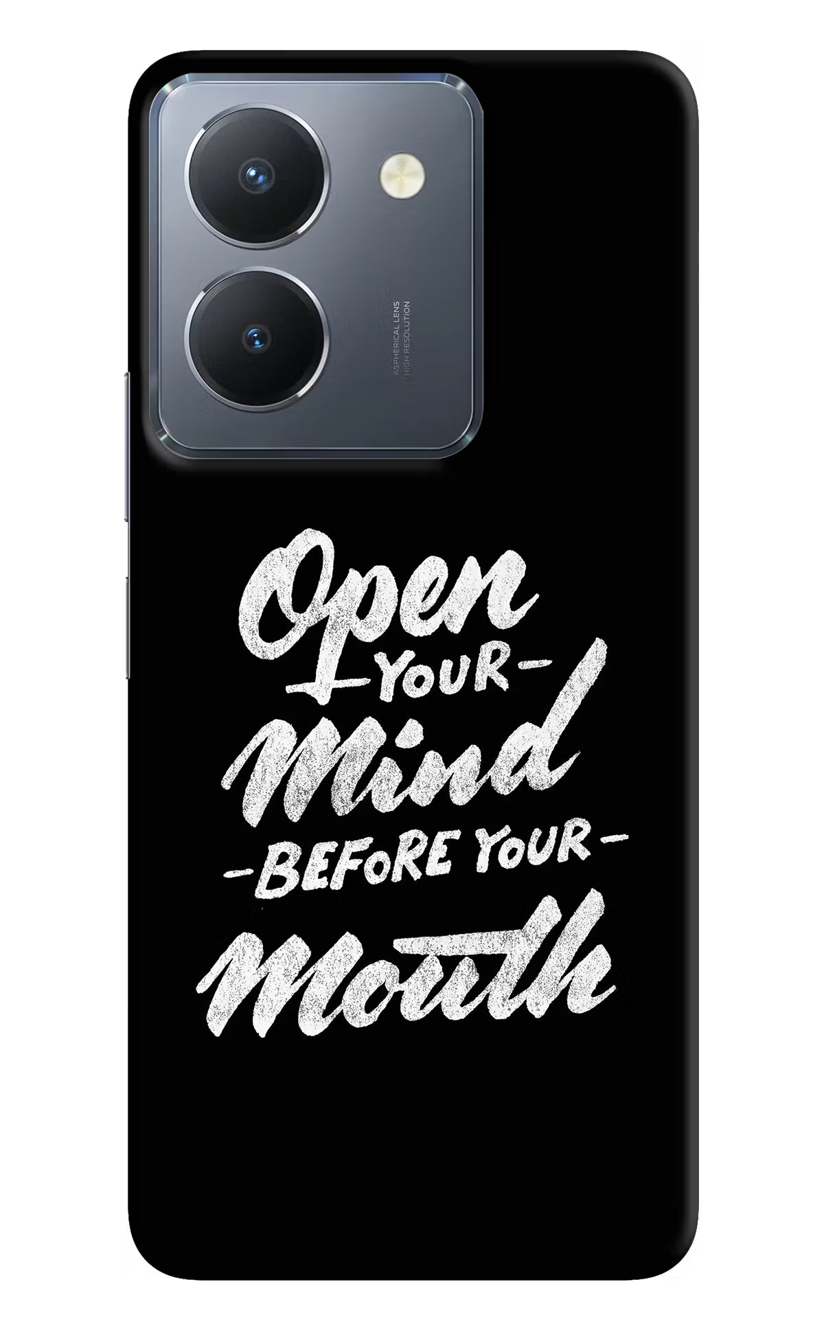 Open Your Mind Before Your Mouth Vivo Y36 Hard Case Back Cover by Casekaro