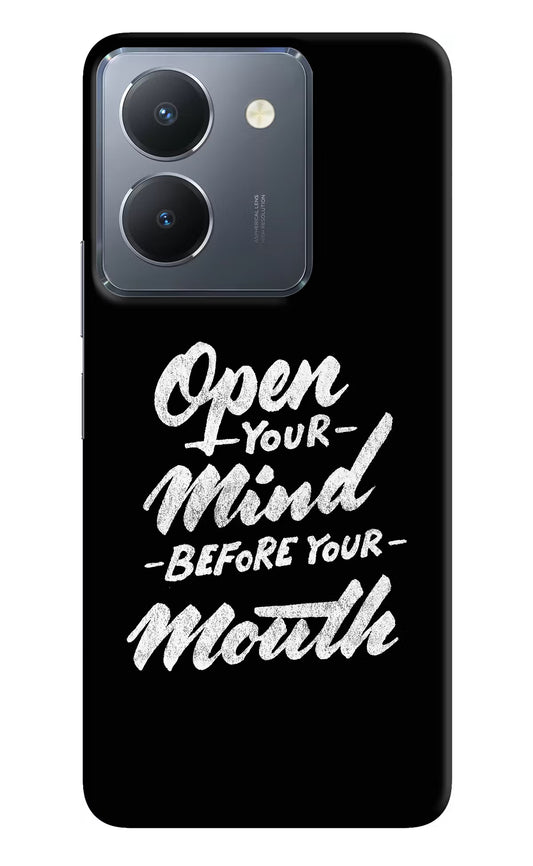 Open Your Mind Before Your Mouth Vivo Y36 Hard Case Back Cover by Casekaro