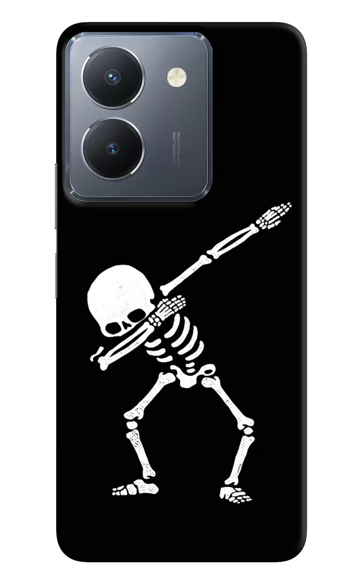 Dabbing Skeleton Art Vivo Y36 Hard Case Back Cover by Casekaro