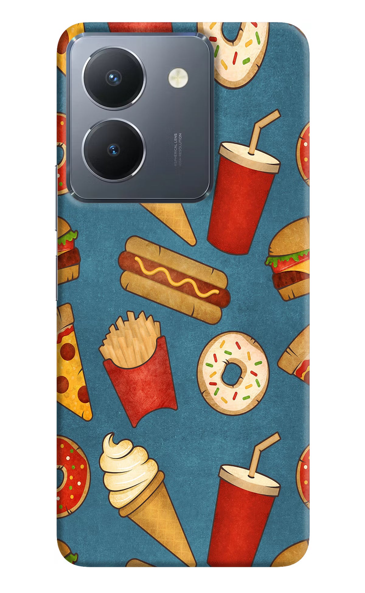 Foodie Vivo Y36 Hard Case Back Cover by Casekaro