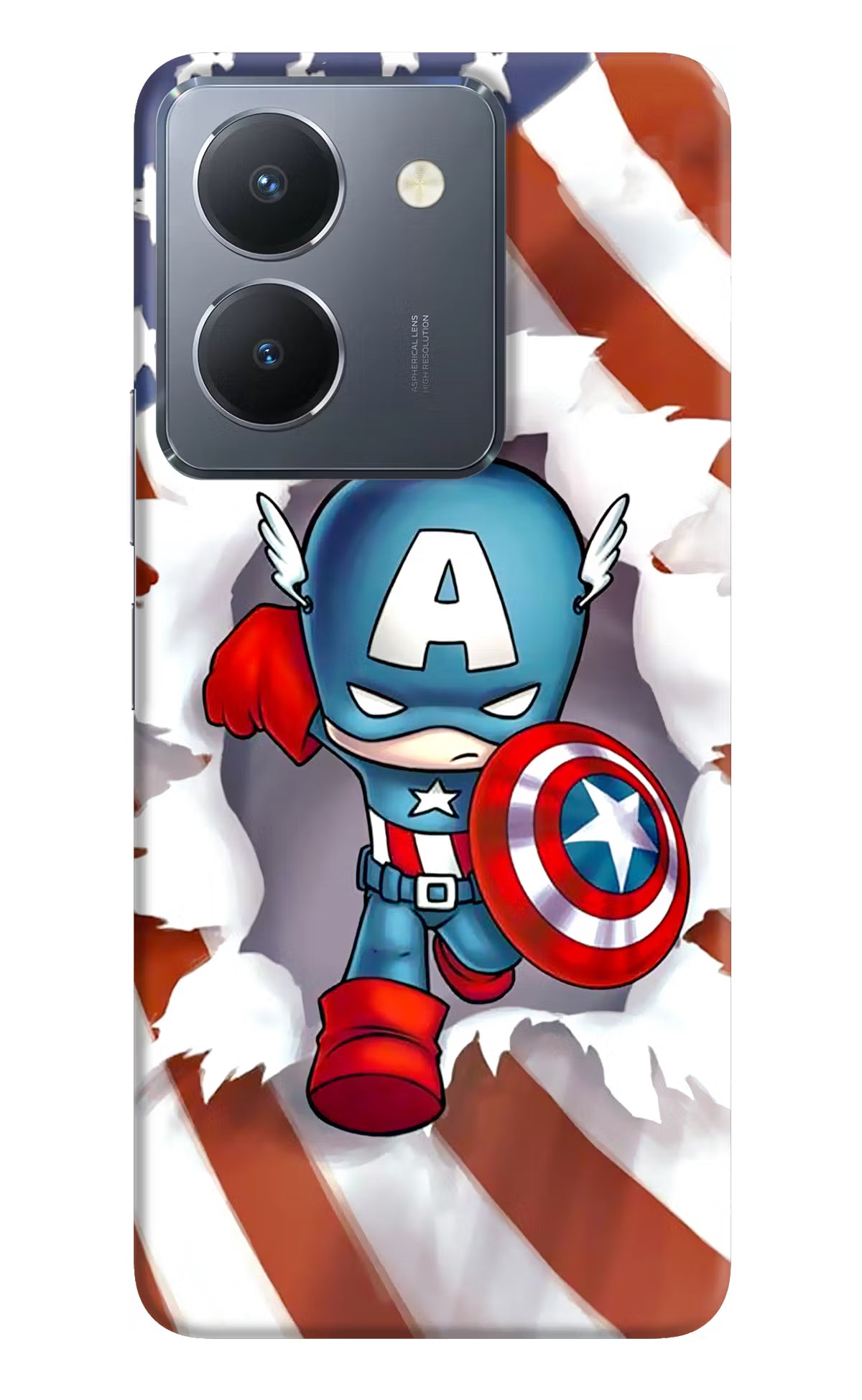 Captain America Vivo Y36 Hard Case Back Cover by Casekaro
