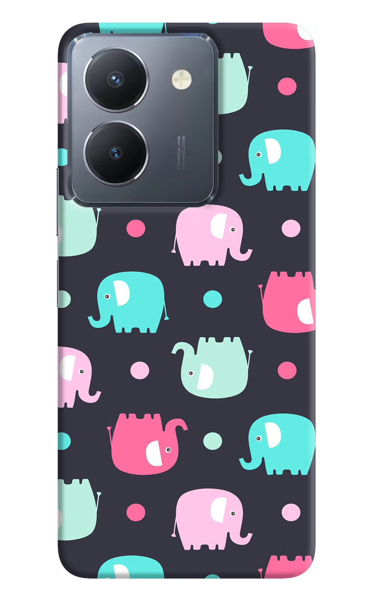 Elephants Vivo Y36 Hard Case Back Cover by Casekaro