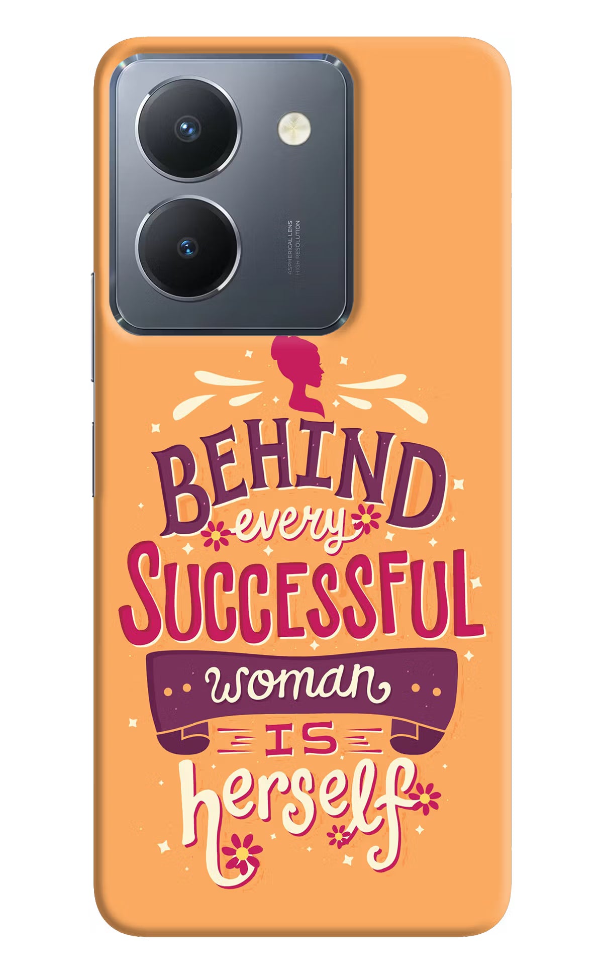 Behind Every Successful Woman There Is Herself Vivo Y36 Hard Case Back Cover by Casekaro