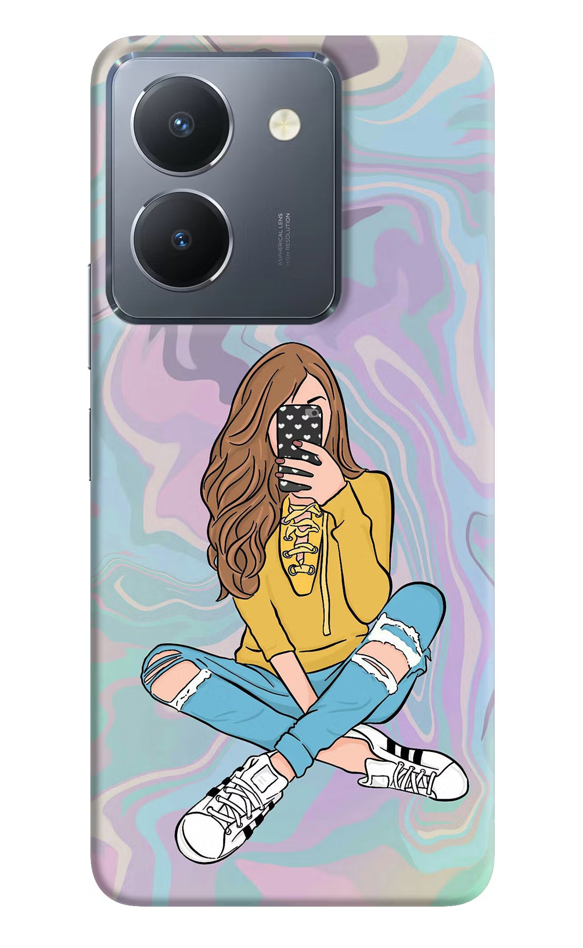 Selfie Girl Vivo Y36 Hard Case Back Cover by Casekaro