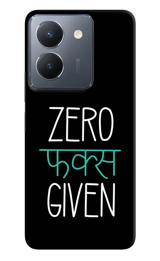 Zero Fucks Given Vivo Y36 Hard Case Back Cover by Casekaro