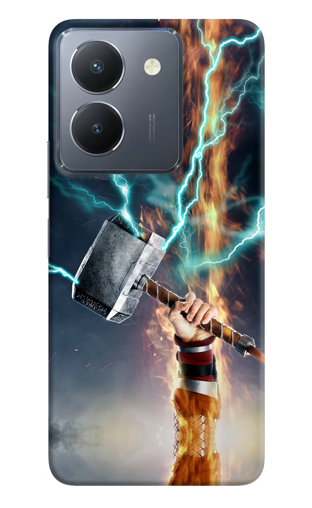 Thor Hammer Mjolnir Vivo Y36 Hard Case Back Cover by Casekaro