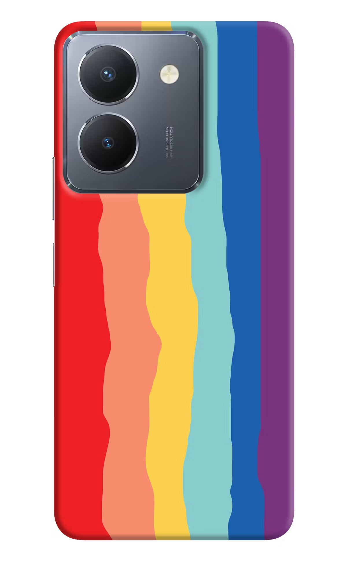 Rainbow Vivo Y36 Hard Case Back Cover by Casekaro