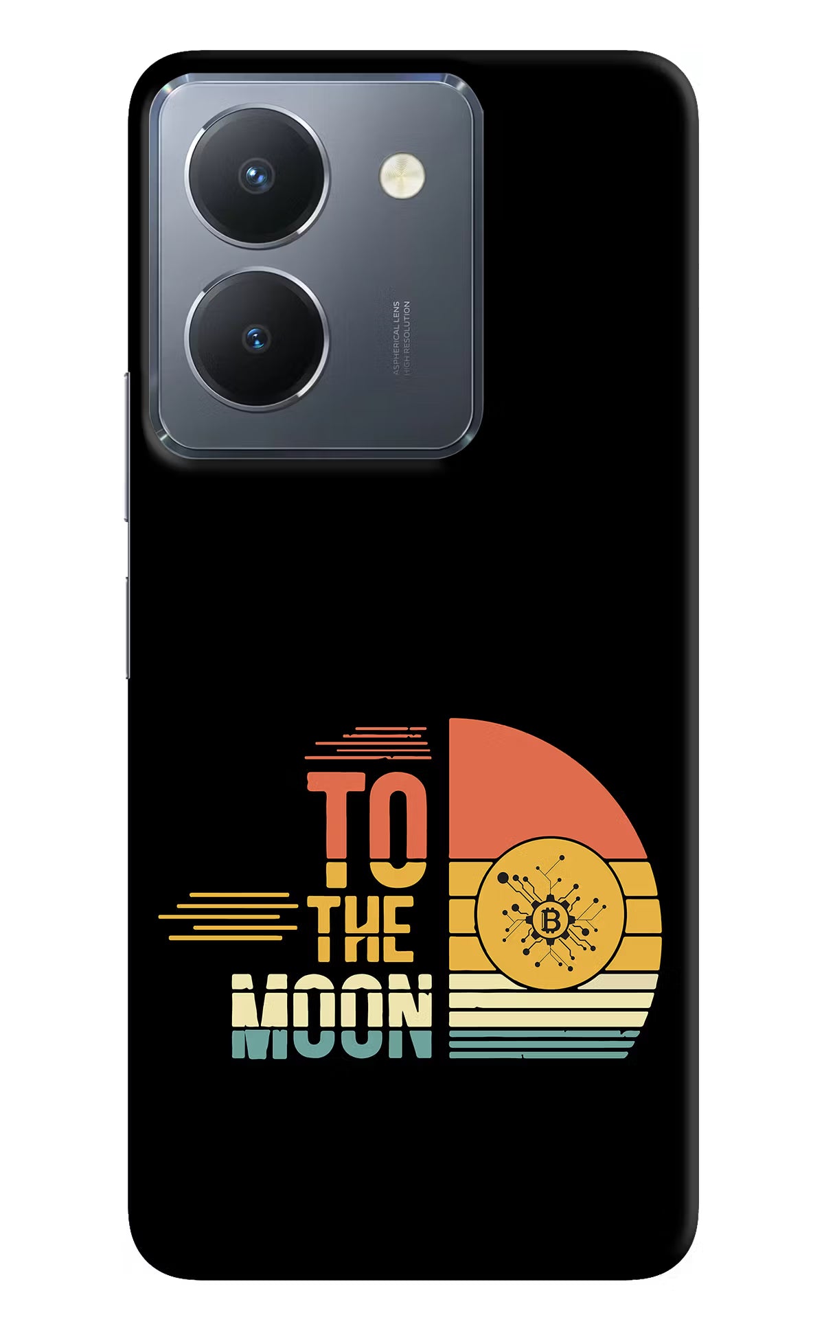 To the Moon Vivo Y36 Hard Case Back Cover by Casekaro