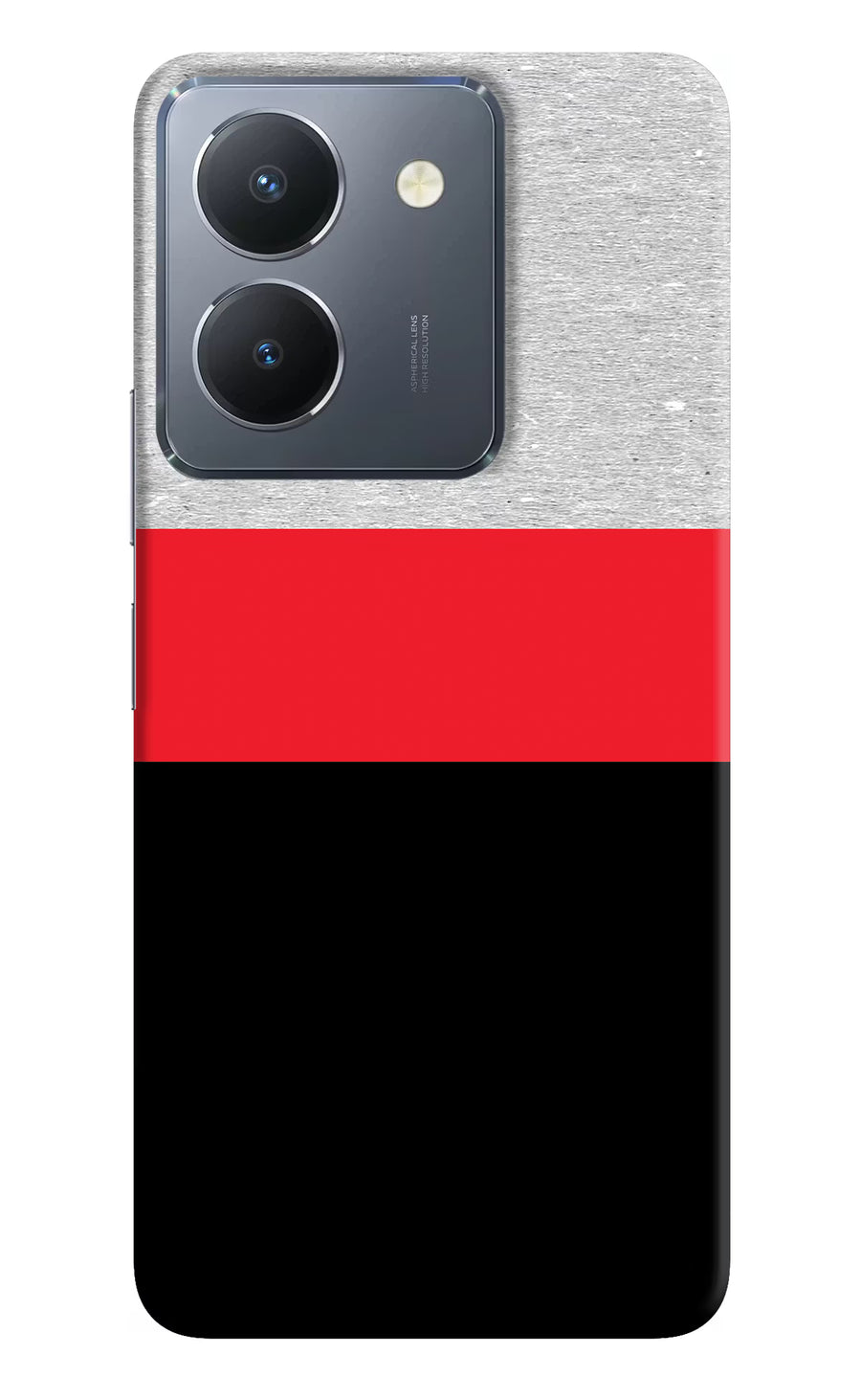 Tri Color Pattern Vivo Y36 Back Cover, Hard case
