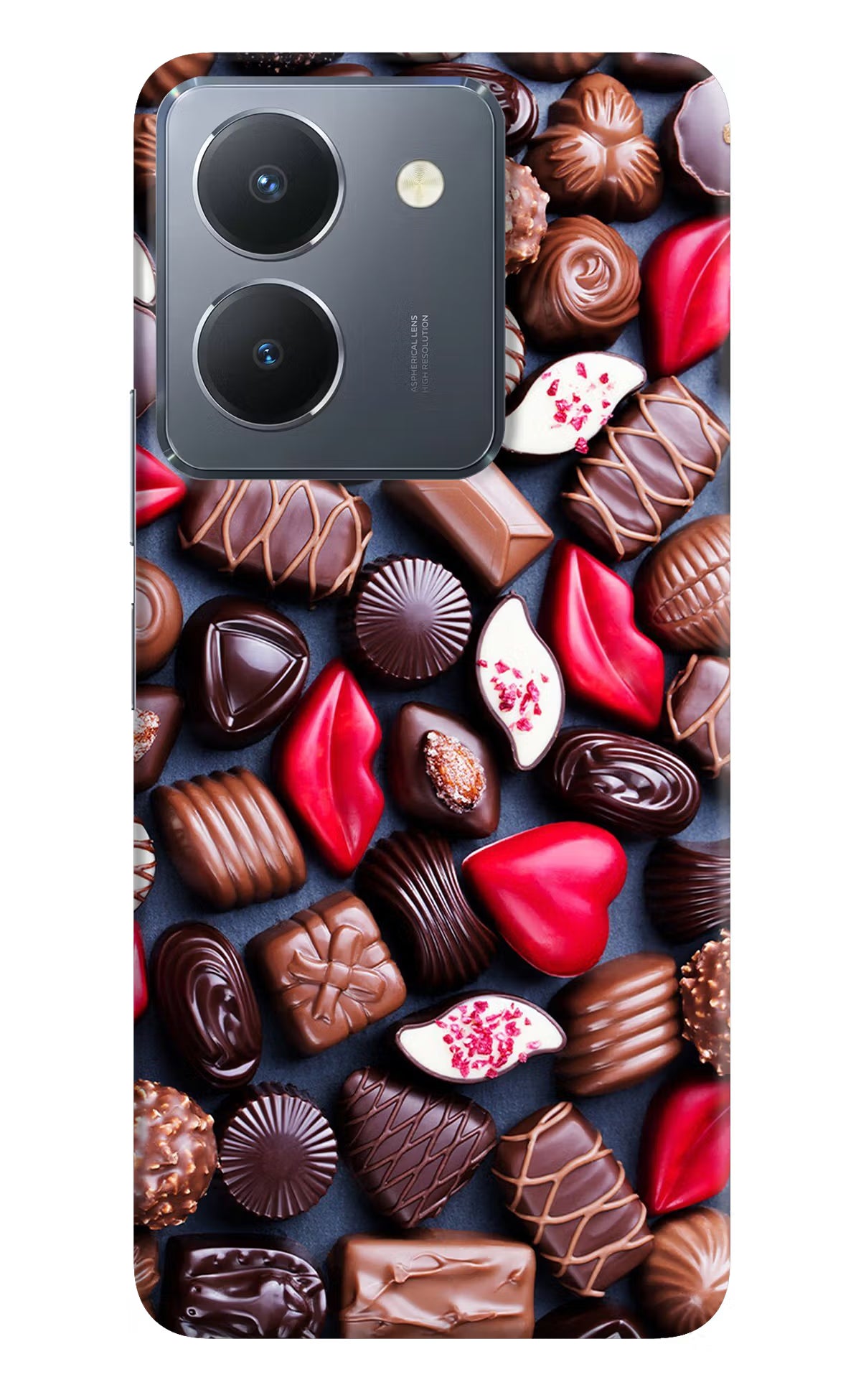 Chocolates Vivo Y36 Hard Case Back Cover by Casekaro