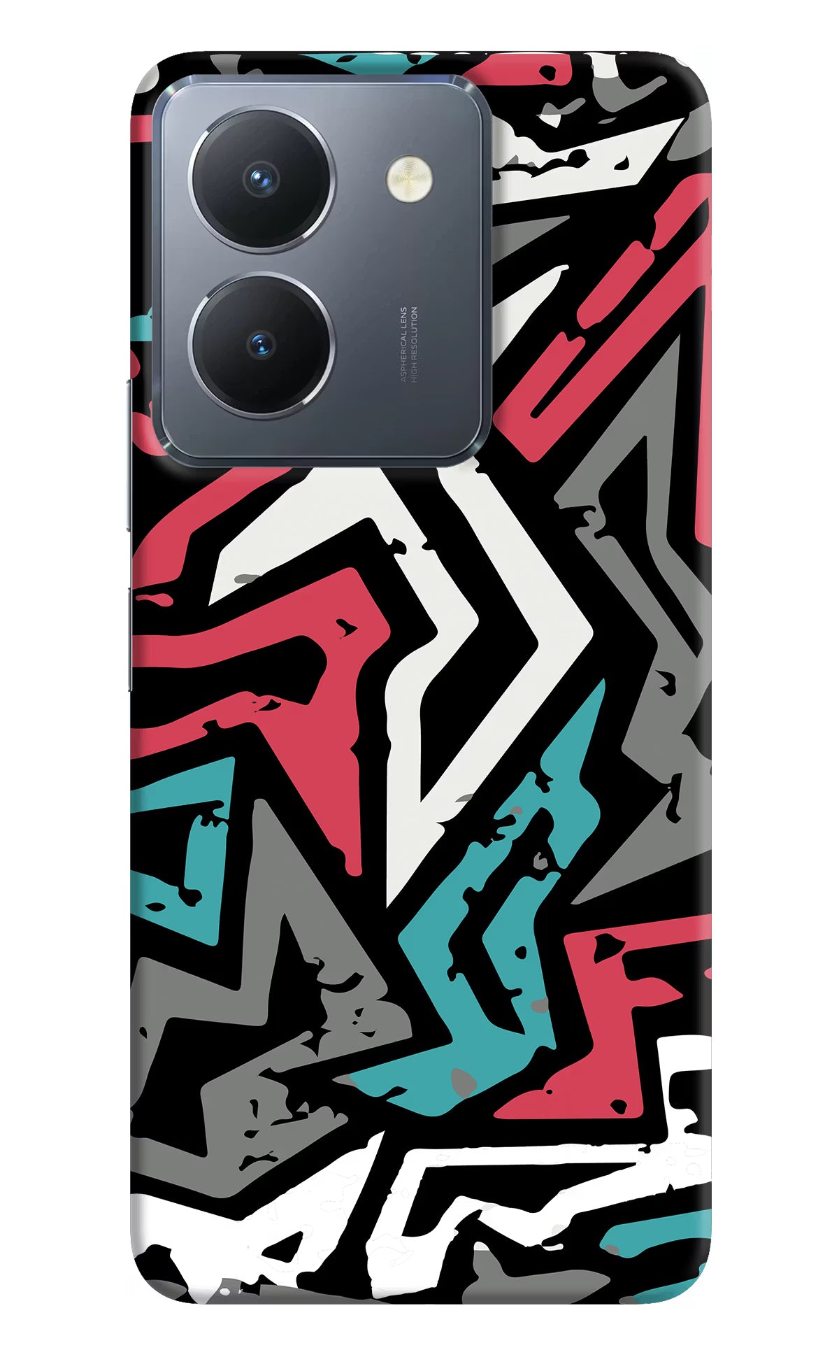 Geometric Graffiti Vivo Y36 Hard Case Back Cover by Casekaro