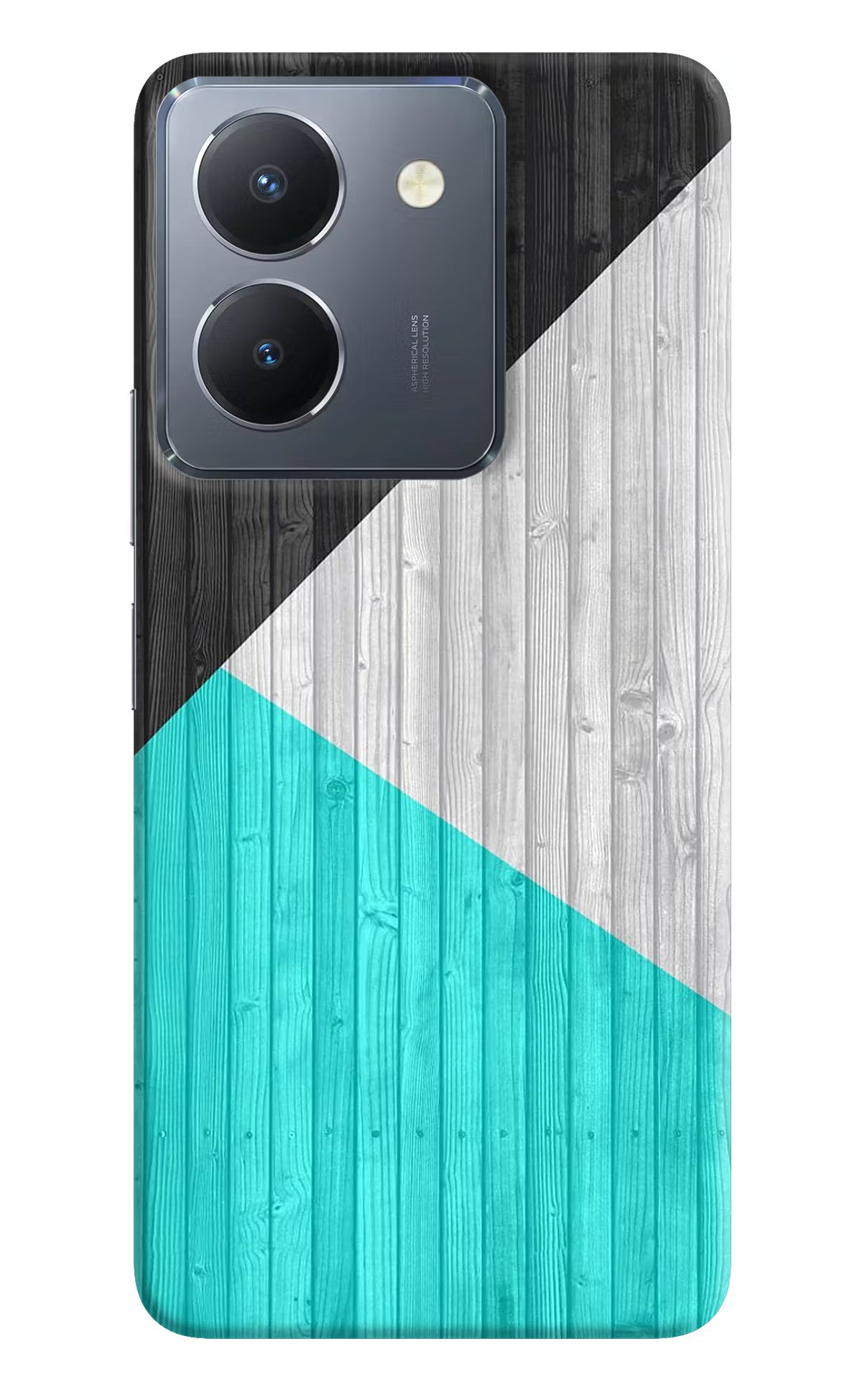 Wooden Abstract Vivo Y36 Hard Case Back Cover by Casekaro