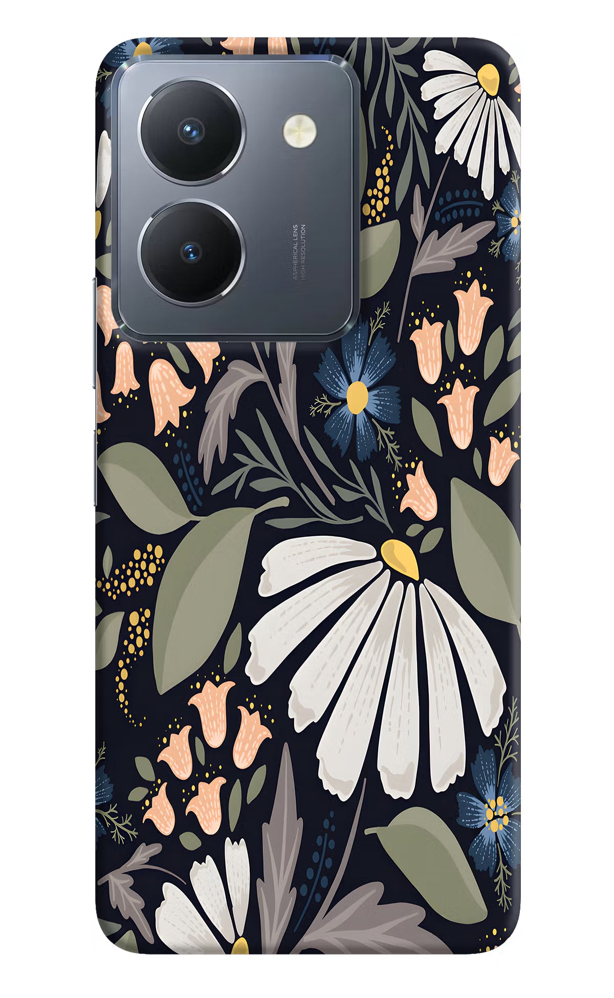 Flowers Art Vivo Y36 Hard Case Back Cover by Casekaro