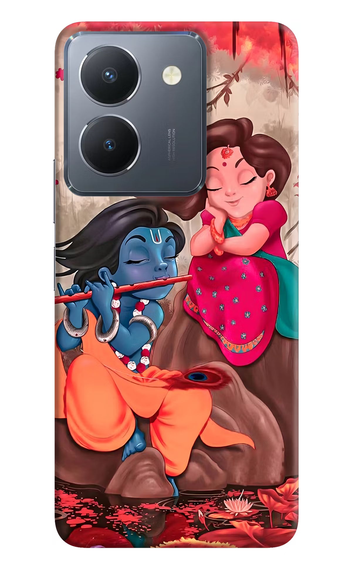 Radhe Krishna Vivo Y36 Hard Case Back Cover by Casekaro