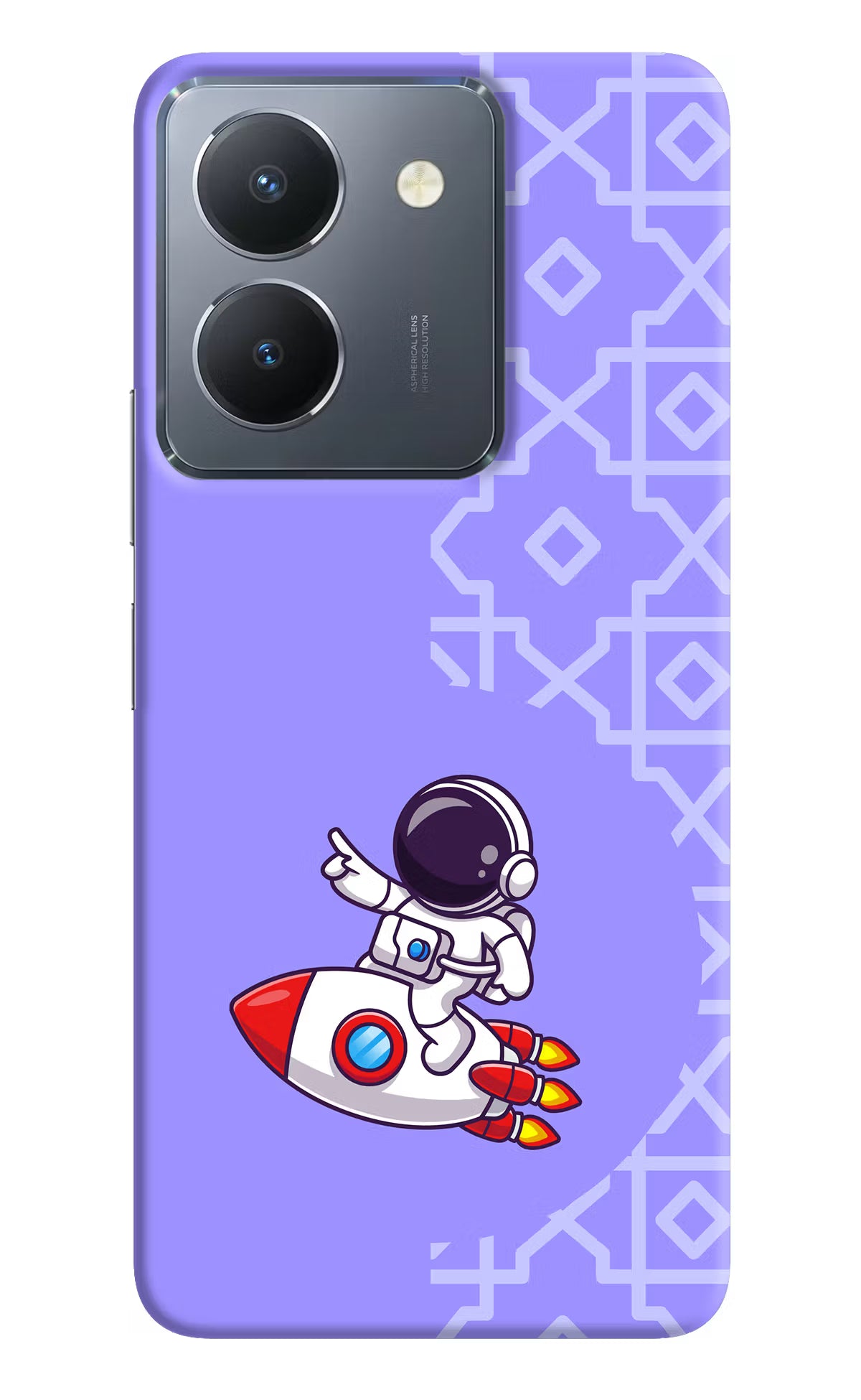 Cute Astronaut Vivo Y36 Hard Case Back Cover by Casekaro