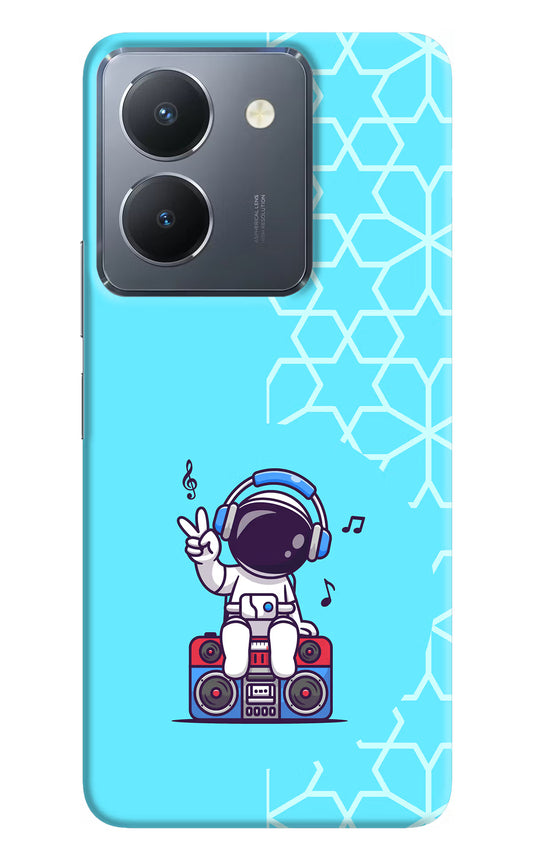 Cute Astronaut Chilling Vivo Y36 Hard Case Back Cover by Casekaro